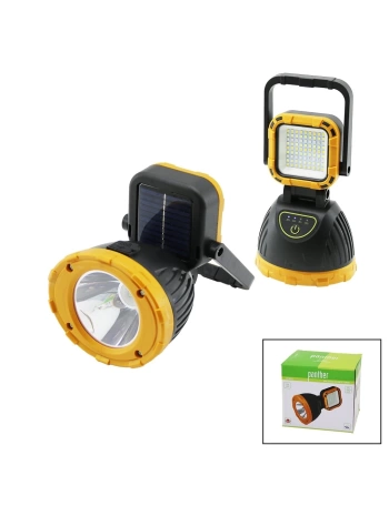 2İN 13W+81SMD LEDSOLAR - USB ŞARJLIEL FENERİ POWERBANK 180° AYAR FLAŞÖR 1200LM IŞIK AYARI PT-8411 (5047)