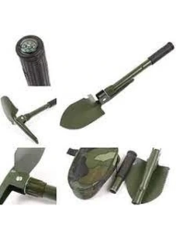 2IN1 KAZMA - KÜREK KATLANIR - VİDALI PORTATİF SAP PUSULALI (5047)