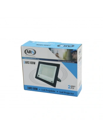 2PCS 100W LED PROJEKTÖR  19X15.5CM AYDINLATMA AÇISI: 120 DERECE 50.000 SAAT ÖMÜR MODEL-ARS100W (5047)