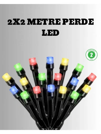 2x2 Metre Pil ile Çalışan Perde LED Işık – 8 Modlu Dekoratif