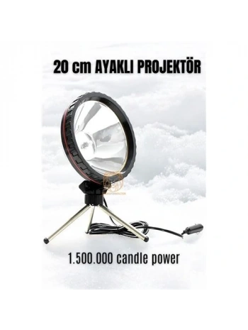 3 Ayaklı El Projektörü 360 Derece Avcı Projektörü Tekne Projektör