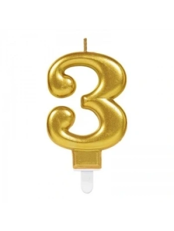 3 Rakam Mum Gold Renk (5047)