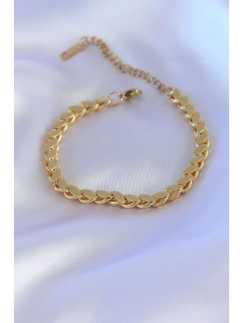 316L Çelik Arpa Gold Renk Kadın Bileklik
