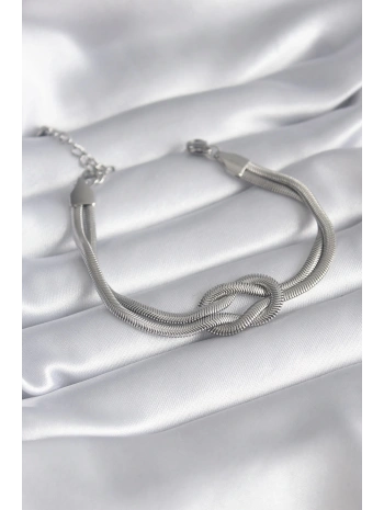 316L Çelik Çelik Gold Renk İtalyan Zincir Düğüm Model Kadın Bileklik