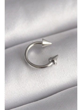 316L Çelik Gümüş Renk Halka Çivi Model Kadın Piercing