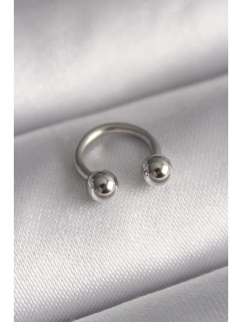 316L Çelik Gümüş Renk Halka Model Topçuk Piercing