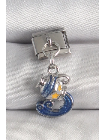 316L Çelik Gümüş Renk Sallantı Kova Burç Model Nomination Charm