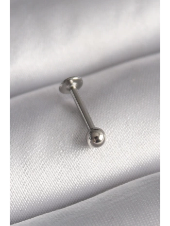 316L Çelik Gümüş Renk Topçuk Model Piercing