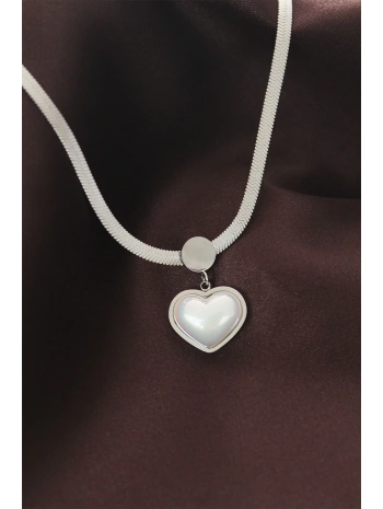 316L Çelik İtalyan Zincir Kalp Kolye