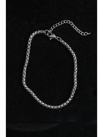 316L Çelik Örgü Model Gümüş Renk Erkek Bileklik