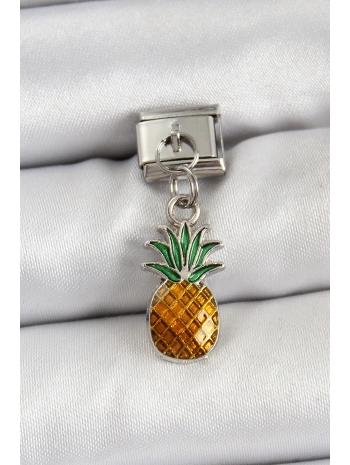 316L Çelik Sallantılı Ananas Model Gümüş Renk Nomination Charm