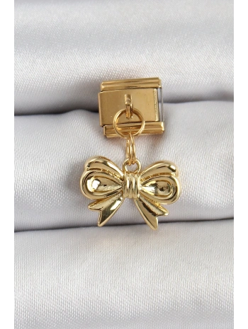 316L Çelik Sallantılı Fiyonk Model Gold Renk Nomination Charm