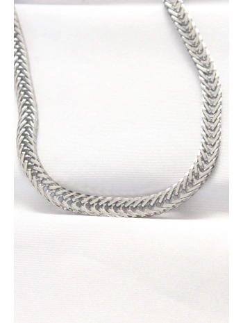 316L Çelik Silver Renk Balık Sırtı Zincir Kolye
