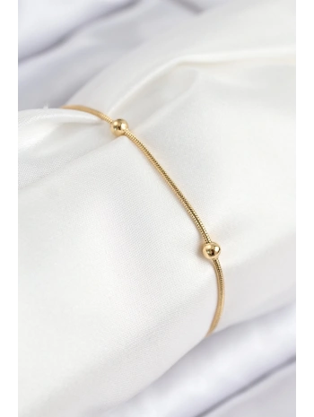 316L Çelik Topcuk Model Gold Renk Kadın Bileklik
