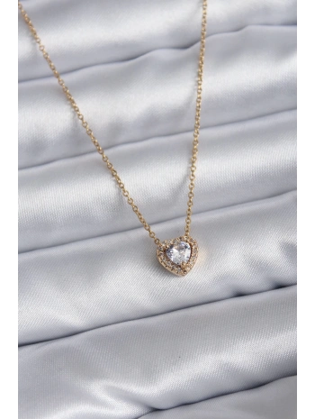 316L Çelik Zincir Gold Renk Charm Kadın Kolye