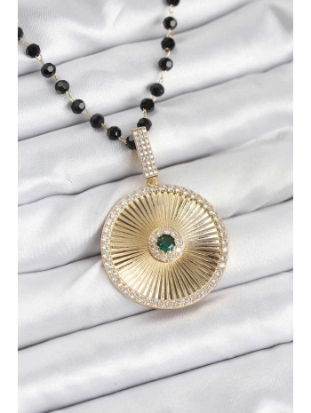 316L Çelik Zincir Kristal Boncuklu Kadın Kolye