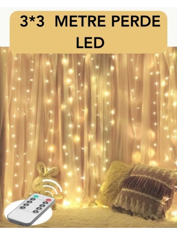 3x3 Metre Perde LED Işık – Parti ve Bahçe Dekorasyonu