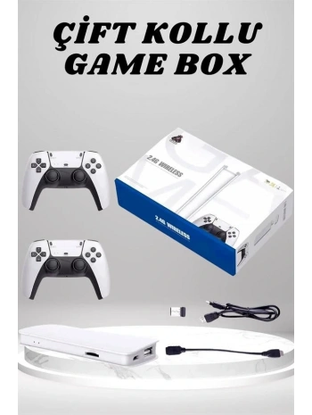 4K 3D HD Görüntü Kaliteli Kablosuz Çift Kollu 20.000 Oyunlu Retro Oyun Konsolu TV Box