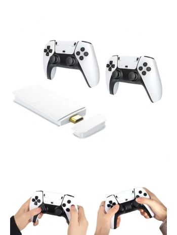 4K HD Görüntü Kaliteli Retro Game Stick 20000 Oyunlu Çift Kollu Beyaz Game Stick
