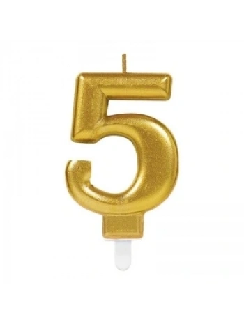 5 Rakam Mum Gold Renk (5047)