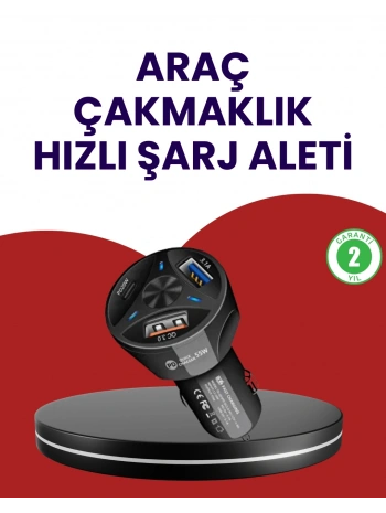 55W PD ve Quick Charge 3.0 Destekli Polygold Araç Şarj Adaptörü