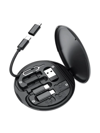 60w Destekli Kablo Kutusu Seyahat Kablo Seti 5&#39;i 1 arada USB Type-C Şarj Kablosu Seti (5047)