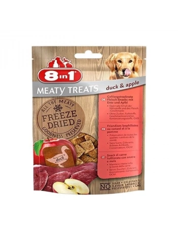 8 in 1 Freeze Dried Tahılsız Kurutulmuş Ördek ve Elmalı Köpek Ödül Maması 50 Gr