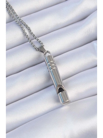 Acil Durum Düdüğü 316L Çelik Kararma Yapmaz Yüksek Desibel Kolye Unisex