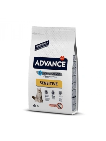 Advance Sensitive Somonlu Hassas Yetişkin Kedi Maması 3 Kg