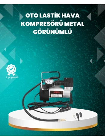 Ağır Hizmet Tipi Oto Kompresör 140 PSI Manometreli