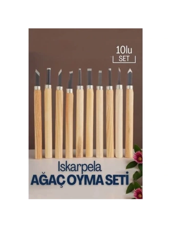 Ahşap Saplı İskarpela seti Ağaç ve Ahşap İşleme İçin Profesyonel Hobi Takımı Ahşap YontmaA Araçları