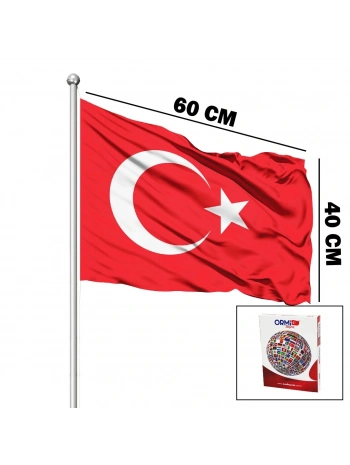 ALPAKA KUMAŞ TÜRK BAYRAK 40X60CM (5047)
