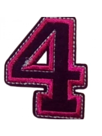 Aplike Ütü İle Yapışan 4  Rakamı  Arma 4x4 Cm