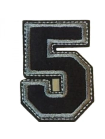 Aplike Ütü İle Yapışan 5  Rakamı  Arma 4x4 Cm