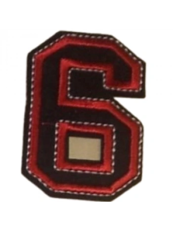 Aplike Ütü İle Yapışan 6  Rakamı  Arma 4x5 Cm