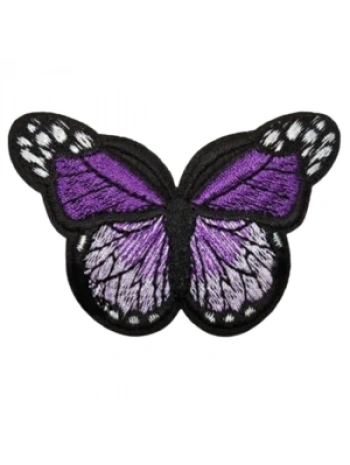 Aplike Ütü İle Yapışan Kelebek Mor Arma 7x5 Cm
