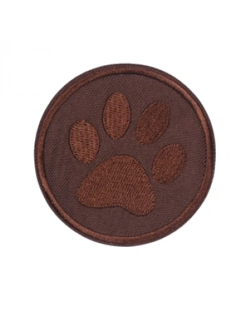 Aplike Ütü İle Yapışan Koyu Kahve Pati Arma 5 Cm