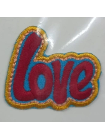 Aplike Ütü İle Yapışan Love Arma 4x2 Cm