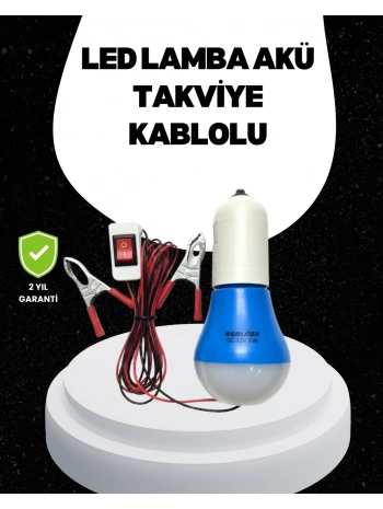 Araç Akü Bağlantılı 12V LED Ampul Pratik Işık Çözümü