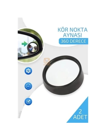 Araç Kör Nokta Aynası Dönerli 360 D 2 ADET