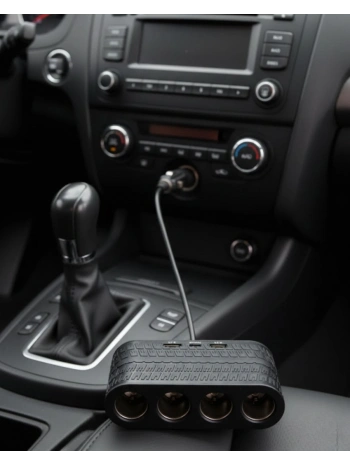 Araçlar İçin 4’lü Çakmak Çoklayıcı Type C USB ve Koruma Sistemli