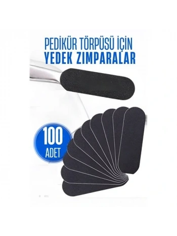 Ayak Törpü Yedeği Yapışkanlı Törpü Zımparası Pedikür Törpü Yedeği 100 ADET