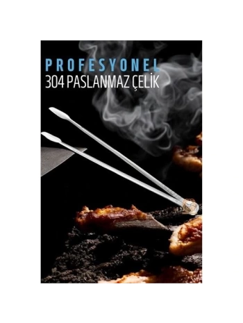 Barbekü Mangal Maşası Kömür Köz Maşası 304 Paslanmaz Çelik