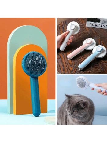 Basmalı Kedi Köpek Tüy Toparlayıcı Masaj Etkili Pet Fırçası (5047)