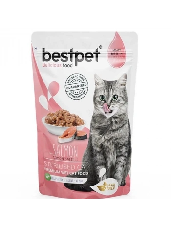 BestPet Sterilised Jelly Pouch Somonlu Kedi Maması 85 Gr