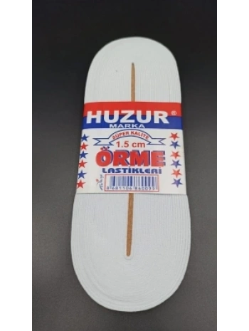 BEYAZ - 1.5CM PAÇA LASTİK YASSI GNİŞ 10MT. (5047)