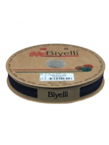 Biye Deri Katlı 753 Lacivert 2 Cm 10 Metre %100 Polyester