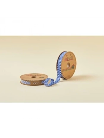 Biye Ekoseli Katlı E08 Lacivert 2 Cm 25 Metre %65 Koton %35 Polyester