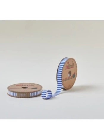 Biye Kalın Çizgili Katlı F01 Mavi 2 Cm 25 Metre %65 Koton %35 Polyester