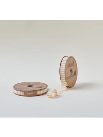 Biye Kalın Çizgili Katlı F06 Sarı 2 Cm 25 Metre %65 Koton %35 Polyester